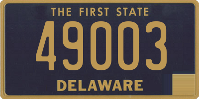 DE license plate 49003