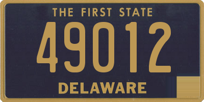DE license plate 49012