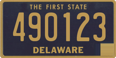 DE license plate 490123