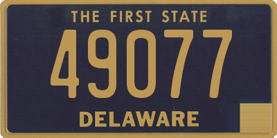 DE license plate 49077