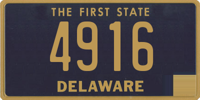 DE license plate 4916