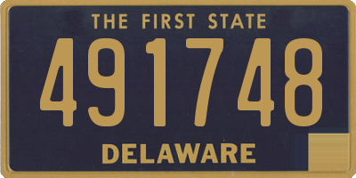 DE license plate 491748