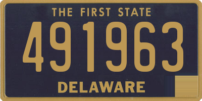 DE license plate 491963