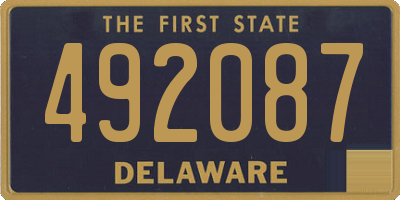 DE license plate 492087