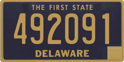 DE license plate 492091