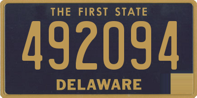 DE license plate 492094