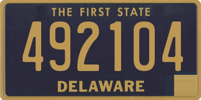 DE license plate 492104