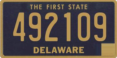 DE license plate 492109