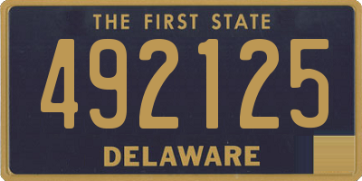 DE license plate 492125