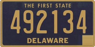 DE license plate 492134