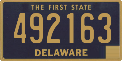 DE license plate 492163