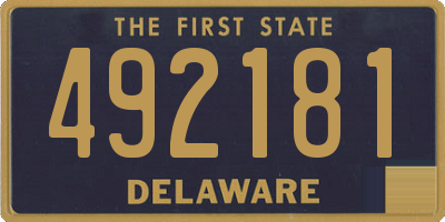 DE license plate 492181