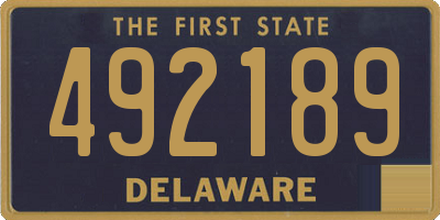 DE license plate 492189