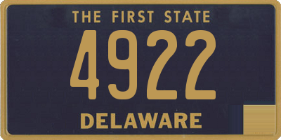 DE license plate 4922