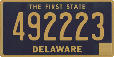 DE license plate 492223