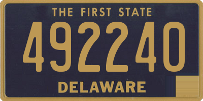 DE license plate 492240