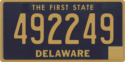 DE license plate 492249