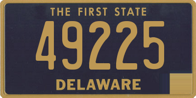 DE license plate 49225