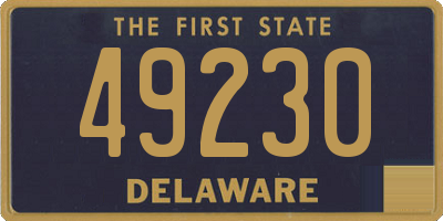 DE license plate 49230