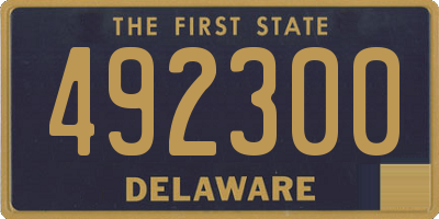 DE license plate 492300