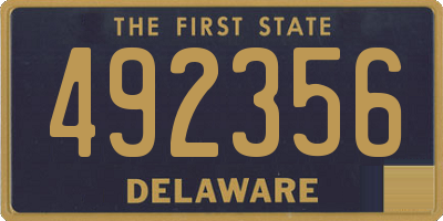 DE license plate 492356