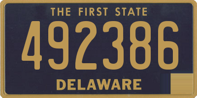 DE license plate 492386