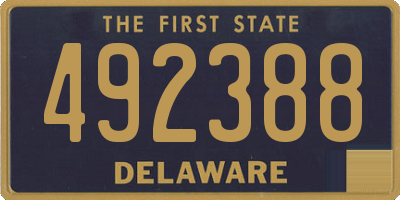 DE license plate 492388