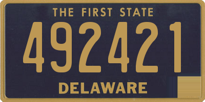 DE license plate 492421