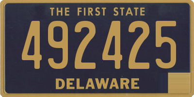 DE license plate 492425