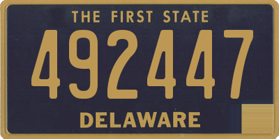 DE license plate 492447
