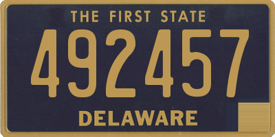 DE license plate 492457