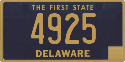 DE license plate 4925