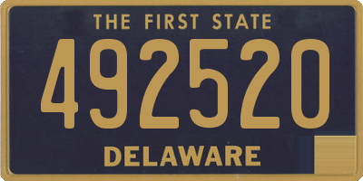 DE license plate 492520