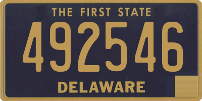 DE license plate 492546