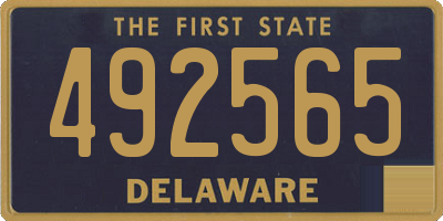 DE license plate 492565