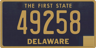 DE license plate 49258