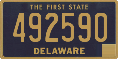 DE license plate 492590