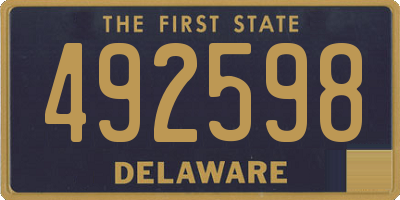 DE license plate 492598