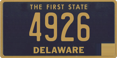 DE license plate 4926