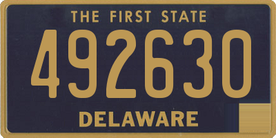DE license plate 492630