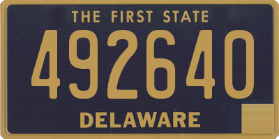 DE license plate 492640