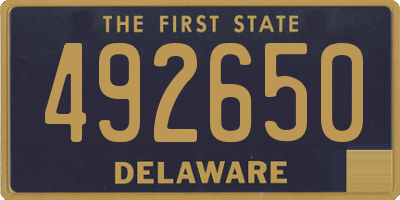 DE license plate 492650