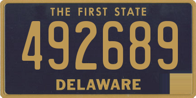 DE license plate 492689