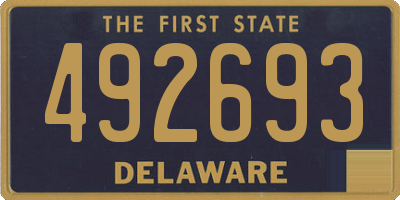 DE license plate 492693