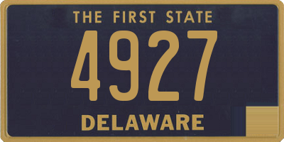 DE license plate 4927