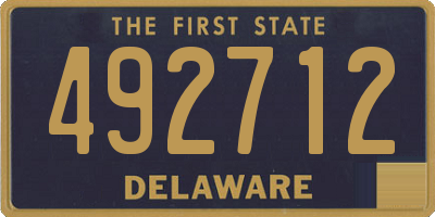 DE license plate 492712