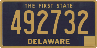 DE license plate 492732