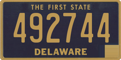 DE license plate 492744