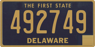 DE license plate 492749