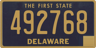 DE license plate 492768
